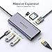 immagine 3QGeeM Hub USB C Adattatore Multiporta 7 in 1 Adattatore da USB C a HDMI 4K, 100W di Alimentazione, 3 Porte USB 3.0, Lettori di Schede SD/TF Compatibile con MacBook PRO 13/15 (Thunderbolt 3), di più