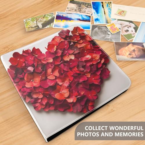 Álbum de Fotos Autoadhesivo DIY Scrapbook Album Rosas de San Valentín Pétalos Carpeta de 3 Anillas Libro de Fotos 40 Páginas 8x10 para Recuerdos miniatura 5