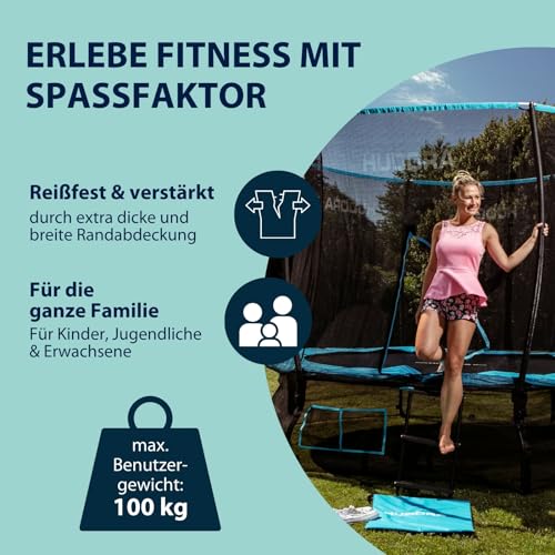 Trampolin oval von Hudora – Fantastic Complete mit Sicherheitsnetz