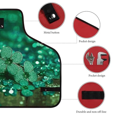 Delantal negro ajustable para trabajo con bolsillos miniatura 3