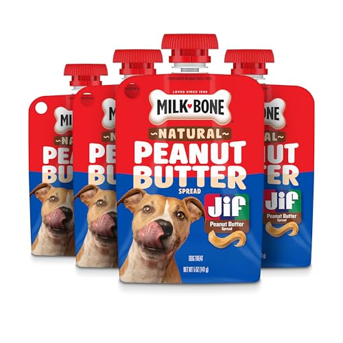 Image of Milk-Bone Natural Peanut Butter Spread with Jif, 4 Pouches