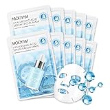 Hyaluronic Acid Face Sheet Mask Skincare, Hydrating Facial Masks, Deep Moisturizing Face Mask for Al
