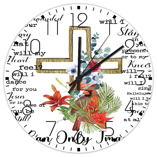 Horloge murale en bois 38 cm I Can Only Imagine rétro - 2