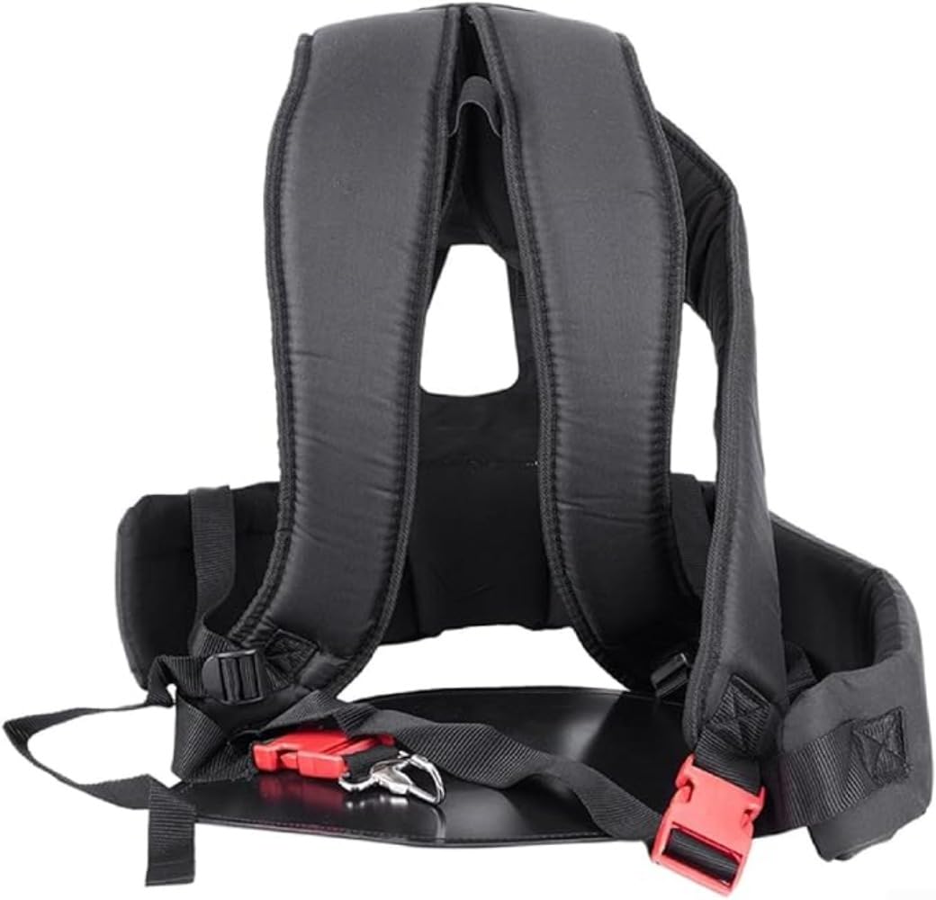 Grass Trimmer Harness, Adjustable Double Shoulder Strap Carry Strap Professional Shoulder Strap Brush Cutter Trimmer Shoulder Strap for Brush Cutter Lawn Mower for Brush Cutter, Trimmer Parts