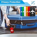Luggage Tags 6 Colours Aluminium Luggage Tags Metal Travel Tags Aircraft Metal Luggage Tags