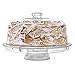 Cake Stand with Dome Cover, 6-in-1 Multi-Purpose Use, Cake Stand with Lid, Serving Platter, Punch Bowl, Desert Platter and More, BPA Free