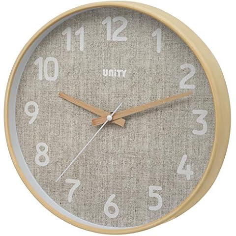 Unity Bellevue Hessian Style Modern Wall Clock 30cm / 12-Inch Cover