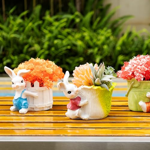 Petits pots de fleurs en résine pour une déco de Pâques sur votre table - 8