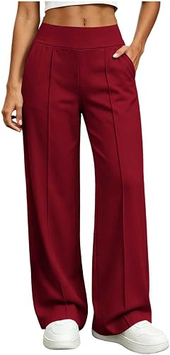 Shiketong Wide Leg Sweatpants Women Casual Athletic Elastic 