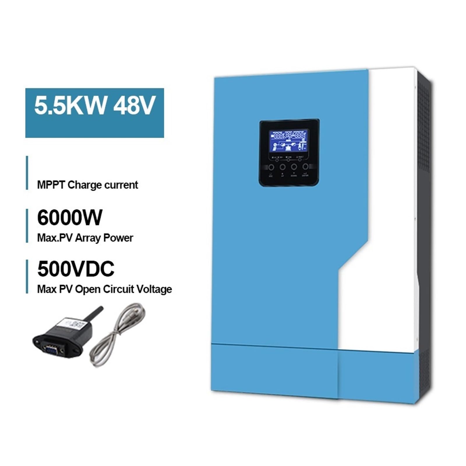 3.6KW Inverter Solare Ibrido 80A Regolatore Di Carica MPPT 24V 230V Ingresso Fotovoltaico 500VDC A Onda Sinusoidale Pura WIFI Stabile Affidabile Applicazione Completa(SML-III-5.5KW-WIFI)