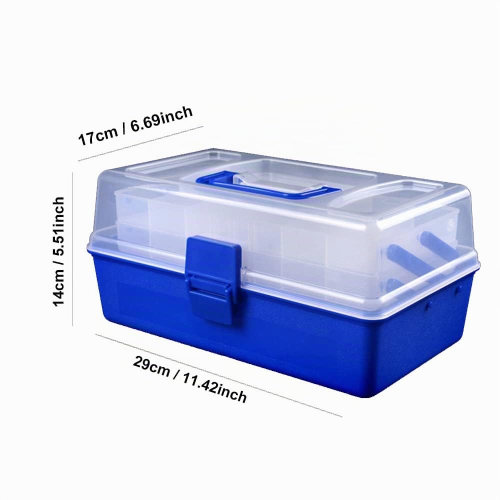 Boîte à pêche, Boite de Rangement pêche, Multifonctionnelle Fishing Tackle Box Avec Trois étages, Ldéal pour Le Storage des Leurres, Hameçons