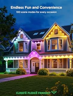 Govee Permanent Outdoor Lights 2, 100ft RGBIC Outdoor Lights with 16 Million Colors and 100 Scene Modes, IP67 Waterproof, Holiday & Party Decorations, Works with Alexa, Google Assistant, White