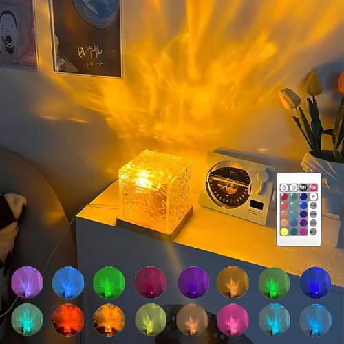 La Mejor Recopilación de Lámparas ambientadoras - los preferidos. 44 Proyector Lámpara de Ondas Oceánicas, Lampara de Lava, Lámpara de Ambiente, 16 Colores de Efectos de Luz LED RGB con Control Remoto, Luces LED para Recámaras para Parejas,...