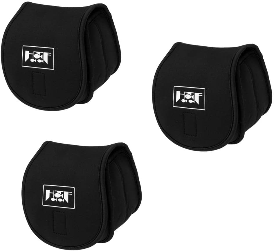 Neoprene 3pcs Pouch Fly Fishing Reel Storage Bag - Black | Easy Installation & Enhanced ion for Reels | Fits Left or Right Hand Reels | & Wear | XL Size | Fly Reel Bag