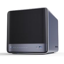MINISFORUM N5 Air 5-Bay Desktop NAS with up to 174TB Storage, AMD Ryzen 7 255 8C/16T CPU, 16GB DDR5 RAM up to 96GB, 64GB SSD, 1x 10GbE, 1x 5GbE, 2X USB4 8K, HDMI 8K, OCuLink, 3X M.2 Slots