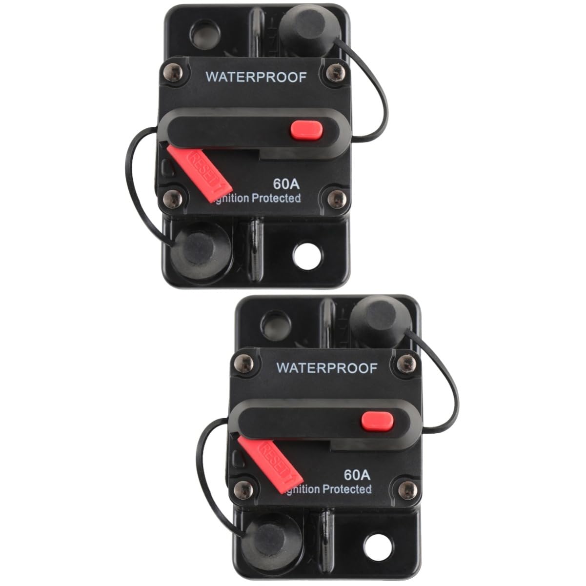 Totority 2pcs Car Fuse Manual Reset Stereo Power Circuit