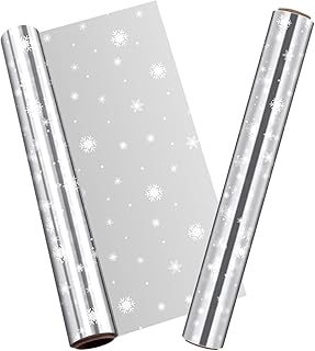 STOBOK De Noël Cellophane Wrap Rouleau 3 Mil Épaisseur Wrapper Clair Papier avec des Dessins De Noël| Cadeaux Paniers (La Moitié Plié Taille: 40X3000 Cm)