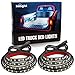 Nilight TR-05 2PCS 60'' 180 LEDs Bed Strip Kit with Waterproof on/Off Switch Blade Fuse 2-Way Splitter Extension Cable for Cargo, Pickup Truck, SUV, RV, Boat (White Light)