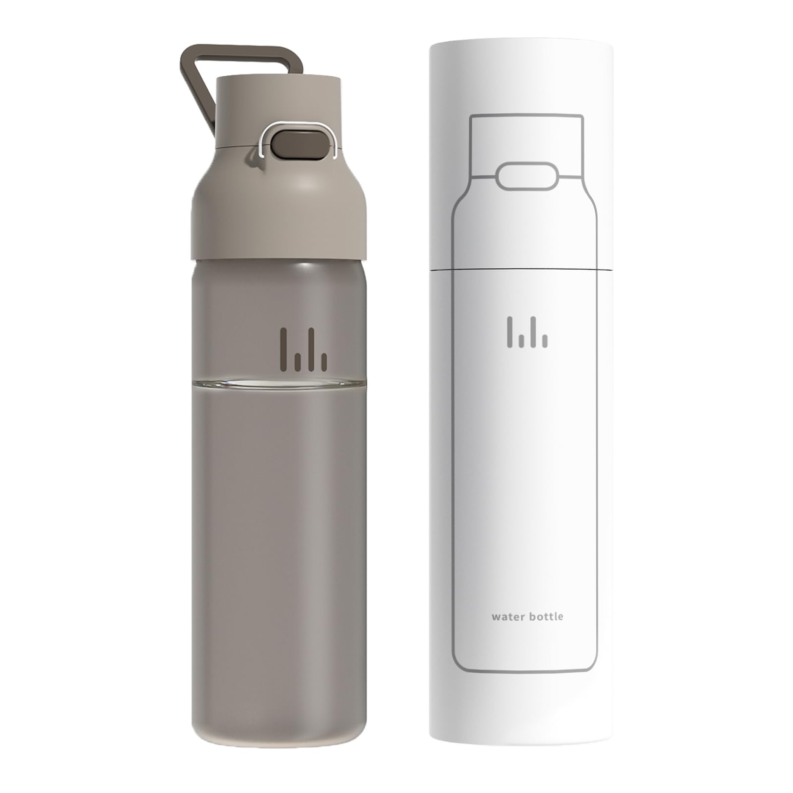 Levore 26oz Clear Water Bottle, Leak Proof One-Hand Open Flip Lid, Cup Holder Compatible, BPA-Free USA Tritan Plastic, Dishwasher Safe for Office, School, Gym & Outdoor Use (1 Pack)