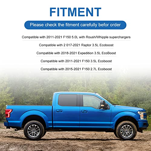 Image of JDMON Oil Catch Can, Passenger Side Oil Separator Compatible with Ford F150 2.7EB 3.5EB 5.0L Passenger Side 2011-2021, Expedition 3.5L EcoBoost 2018-2021, Raptor 3.5L Ecoboost 2017-2021, 350ml Black