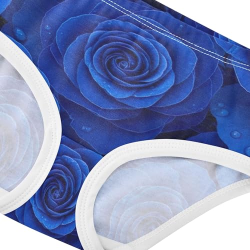 Cotton Girls Underwear Toddlers Blue Rose Petals Floral Little Girl Panties Animal Kids Briefs Undies 2t4