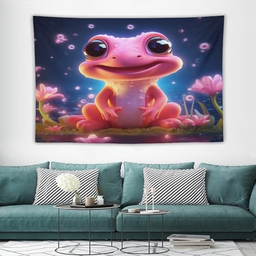 Tenture grenouille esthétique avec impression textile de précision pour grand salon