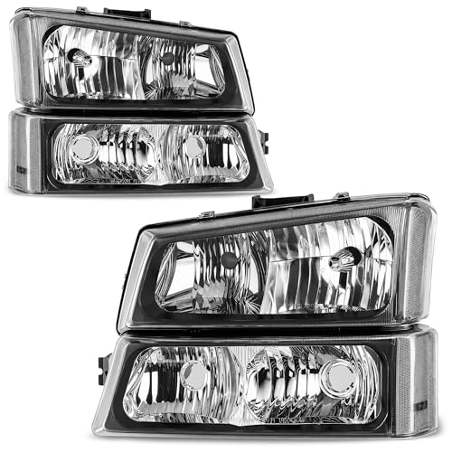 AUTOSAVER88 Headlight Assembly kit Compatible with 2003-2006 Chevy...