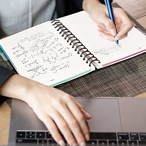 Eoout A5 Subject Spiral Notebooks With Tabs, 8.3 X 5.5 Inches, Notebooks For Work, 5 Colored Dividers, Spiral Lined, 240 Pages, For School, Office Supplies And Home #TOP5