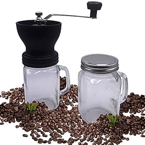 Coffee grinder + 2 glass jars (Coffee grinder). Special ceramic blades for better grinding. Exclusive design, elegant and easy to use.