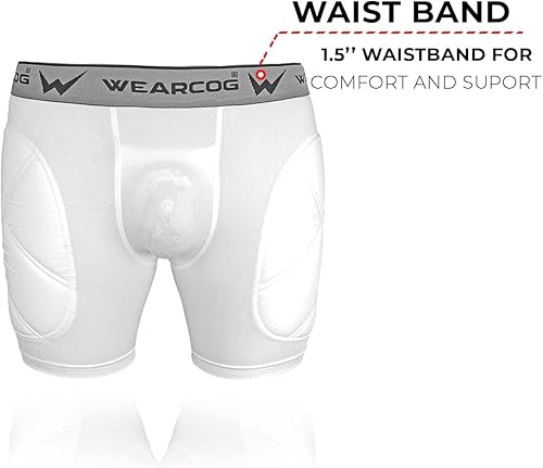 Miniatura 5 de WEARCOG Pantalones cortos de compresión acolchados para jóvenes con bolsillo para copa para niños  Pantalones cortos deportivos para béisbol y fútbol