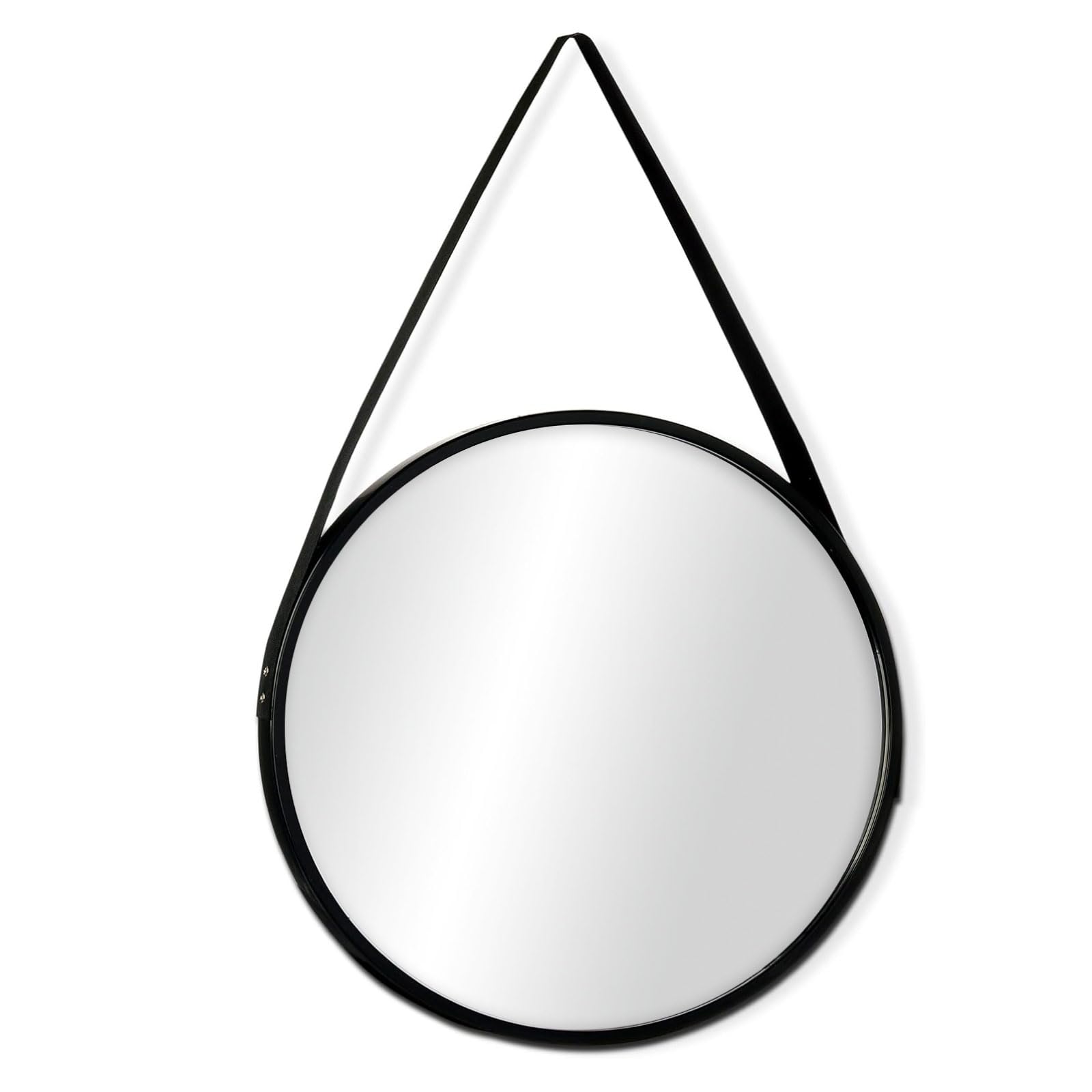 CHELY INTERMARKET Espejo Redondo Negro de Pared 60x60 cm/MOD-R001. Ideal para Colgar en el baño o recibidor