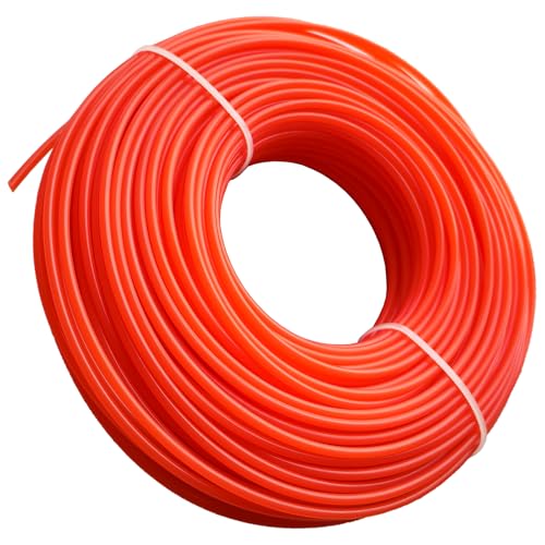 DY.2ten 草刈用 ナイロンコード 直径3.0mm 全長50m 草刈り機 替えコード 耐磨耗性 丸型 メンテナンス簡単 芝刈り機用交換用ロープ 芝草 雑草 ブタクサ ヨモギ 芝刈り縄 オレンジ