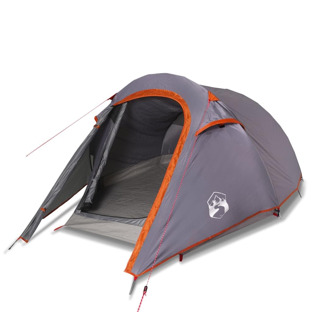 LAPOOH Tenda da Campeggio a Tunnel per 3 Persone Grigio e Arancione,Tende da Campeggio,Impermeabile & Antivento,Ideale per Campeggio e attività All'aperto-94602