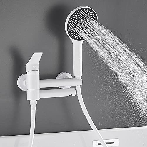 Robinet de baignoire eau chaude froide mural en laiton avec inverseur de douche