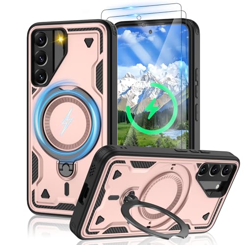 Coque Galaxy S22 MagSafe anti-traces avec 2 protections écran pour éviter les rayures