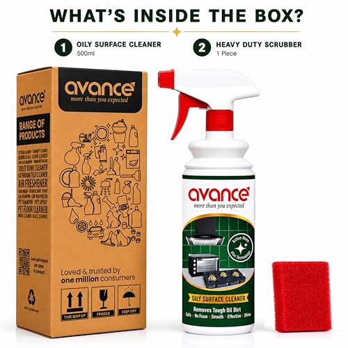 Image of Avance Oily Stain Remover /Stain Remover /Kitchen Cleaner for Chimney, Gas Stove, Oven, Tiles | Heavy Duty Degreaser | Removes Oil, Stubborn Stains & Grease Build-Up