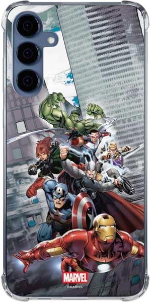 Skinit Clear Phone Case Compatible with Galaxy A35 5G - Officially Licensed Marvel Avengers Team Design