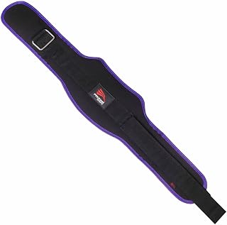 PROGNE SPORTS Cinto de Agachamento Apoio Proteção Lombar Musculação Fitness Crossfit, Modelo: 71108080, Cor: Preto com Roxo, Tamanho: Pequeno