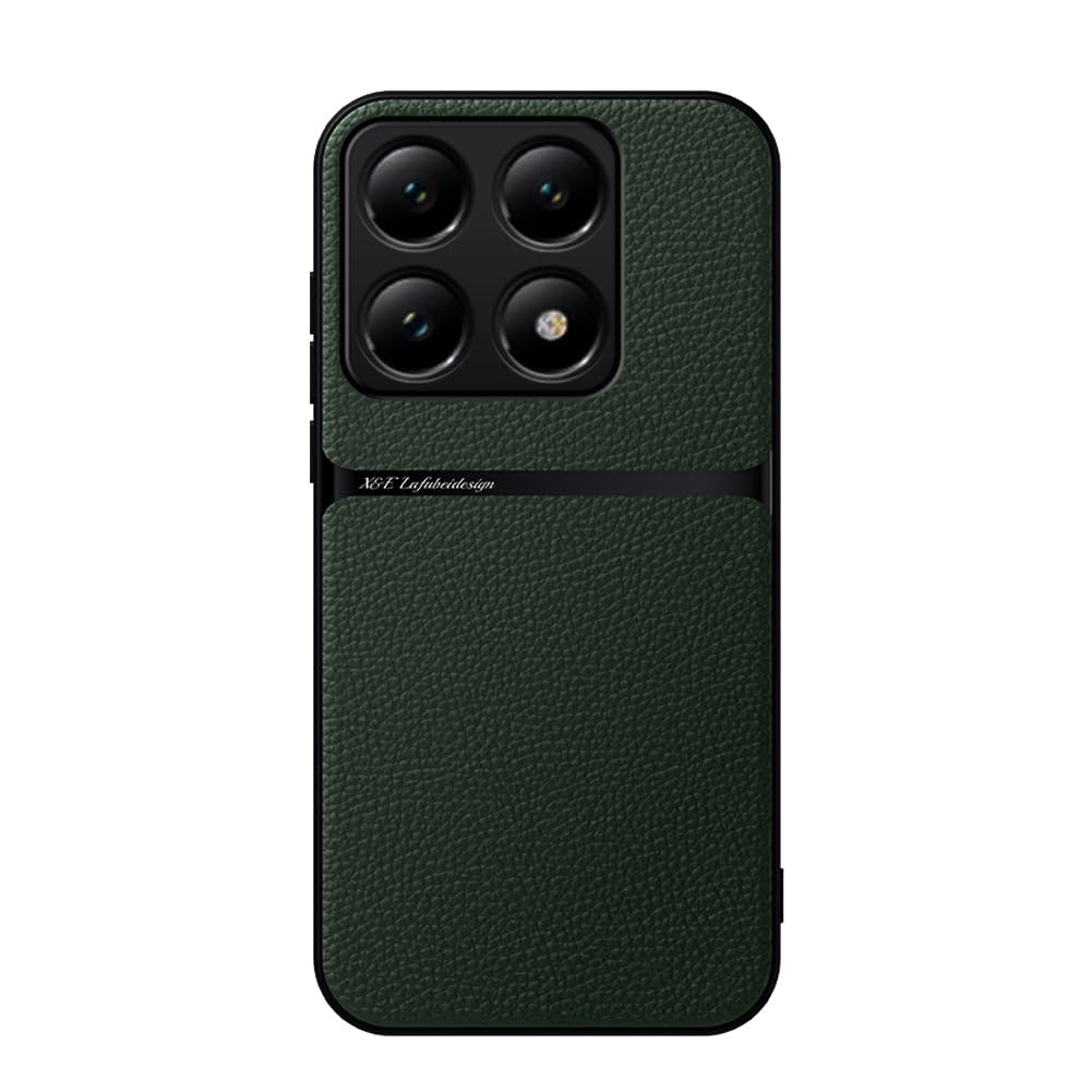 Kepuch Hülle Für Xiaomi 14 – Mit Magnetplatte, Litschi-Grano-Optik, Grün