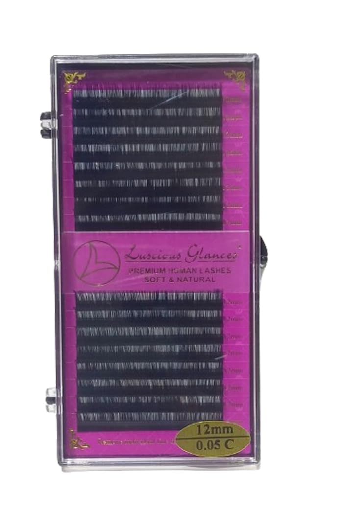 Luscious Glances Korean Soft Quality Lash 0.05 Thickness C Curl Eyelash Extensions Natural Look Lash Box (12MM)-image-31