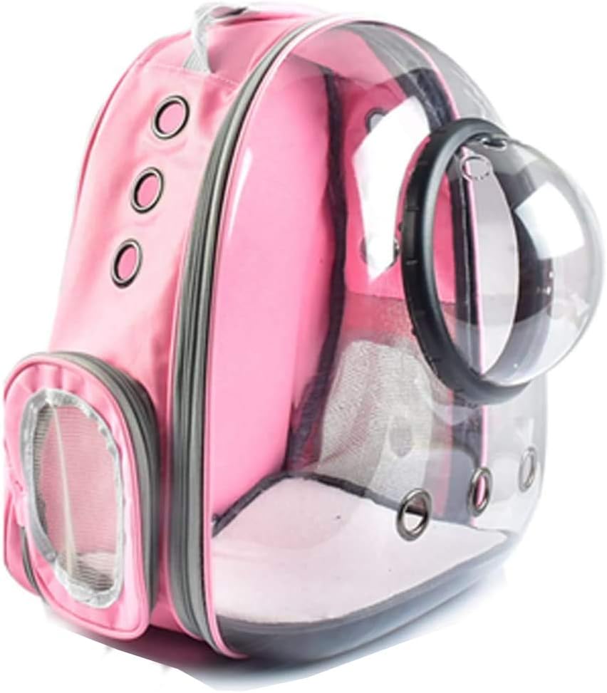 Cat and Puppy Carrier Pet Backpack Pink - DAGUEPE Pet Travel Carrier Transparent Breathable Capsule Waterproof Bubble Cat Bag to Cats…