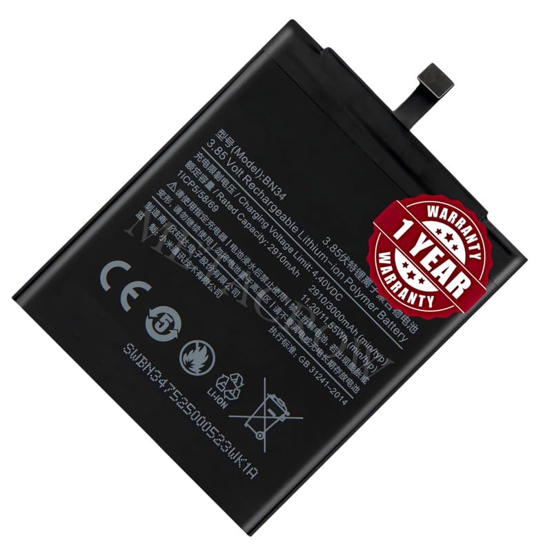 Image of Original BN34 Battery Compatible for Xiaomi Redmi 5A - (3000mAh) - 1 Year Warranty JK1