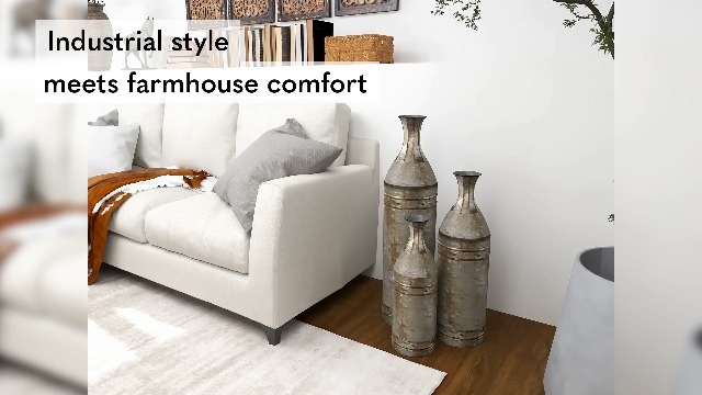 Amazon.com: Deco 79 Metal Handmade Decorative Vase Tall Galvanized