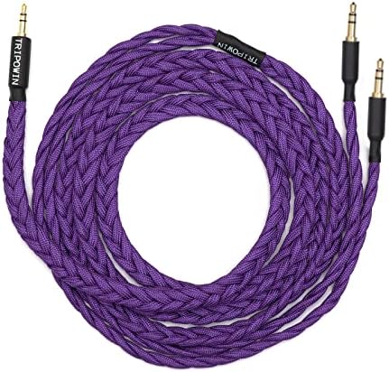Linsoul Tripowin GranVia Upgraded OFC High Purity Headphone Audio Replacement Cable (4.4mm Plug, Dual 3.5mm, 1.5m length, Black)