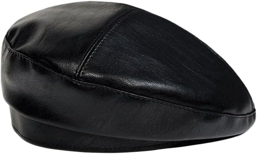 HBJWOV Women Beret Hats Autumn/Winter Leather Retro Octagonal Caps Painter Warm