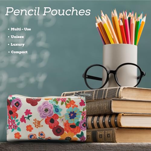 Image of VISMIINTREND Flat Flower Design Pouch - Girls & Boys, Adults Adorable and Multi-Purpose Organizer