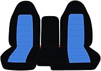 Vista 17 de Totally Covers Compatible con fundas de asiento de camión de dos tonos para Ford Ranger/Mazda Serie B 2004-2012 (banco dividido 60/40) con consola