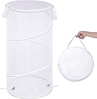 Vista 9 de BATTOO Cesta plegable grande para la ropa sucia con tapa, cesta plegable de malla desplegable con asas para lavandería, baño, habitación