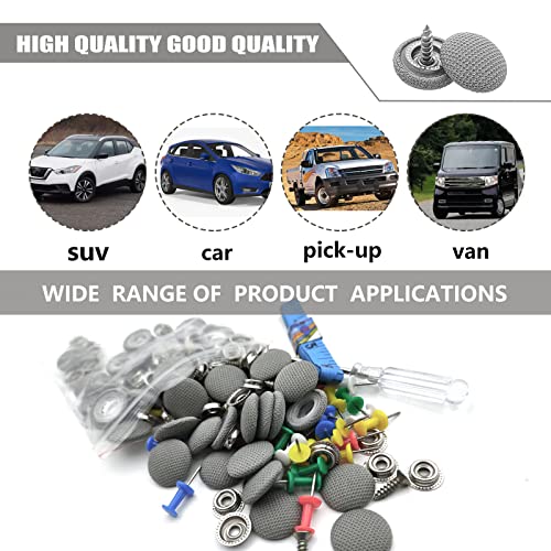 image for TEMI 60PCS Car Roof Headliner Repair Kit, Auto Roof Snap Rivets Retain