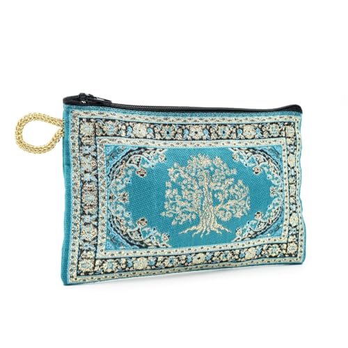 BDM - Monedero turco de Tela con cremallera, árbol de la vida.